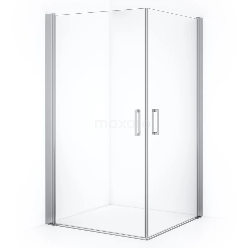 Diamond Shower enclosure | 95x85 cm Chrome Clear glass Pivot door Rectangle CDE10908210CN