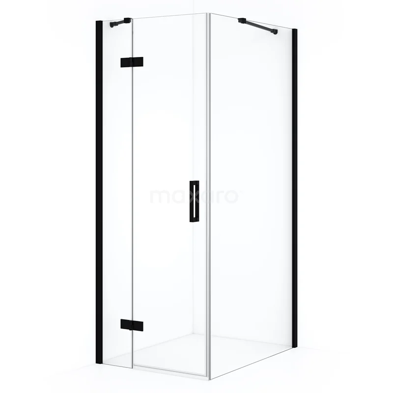 Diamond Shower cabin | 100x90 cm Matte black Clear glass Pivot door Rectangle CDB213610410MB Diamond Shower cabin | 100x90 cm Matte black Clear glass Pivot door Rectangle CDB213610410MB