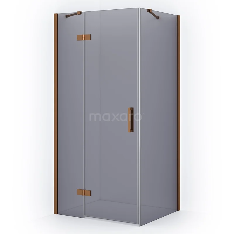 Diamond Shower enclosure | 120x80 cm Copper Smoke glass Pivot door Rectangle CDB216608411KP