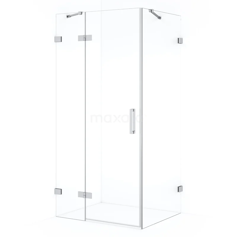 Diamond Shower enclosure | 110x70 cm Chrome Clear glass Pivot door Rectangle CDB216507420C