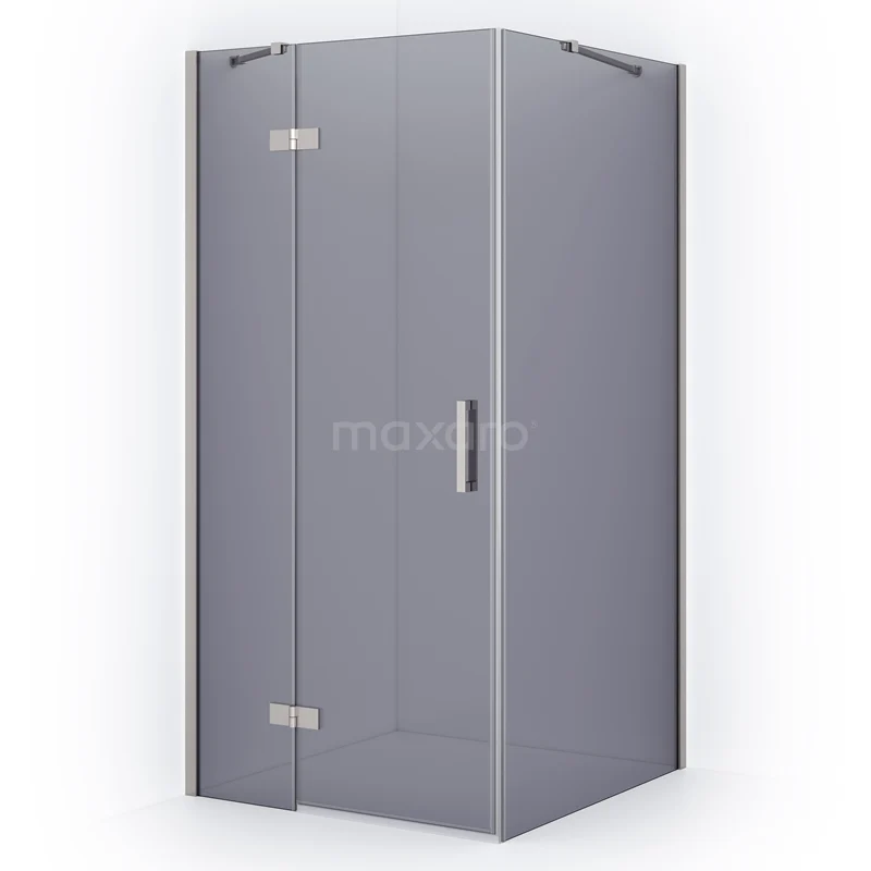Diamond Shower enclosure | 110x100 cm Stainless steel Smoke glass Pivot door Rectangle CDB216510411BR