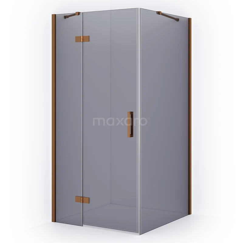 Diamond Shower enclosure | 110x100 cm Copper Smoke glass Pivot door Rectangle CDB216510411KP