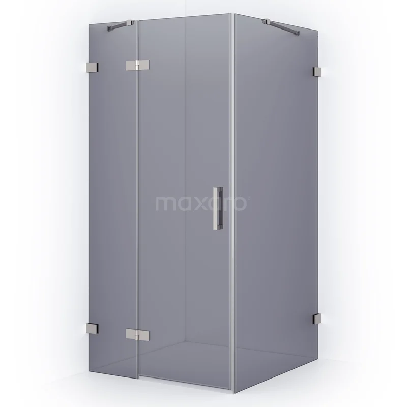 Diamond Shower enclosure | 110x100 cm Stainless steel Smoke glass Pivot door Rectangle CDB216510421BR