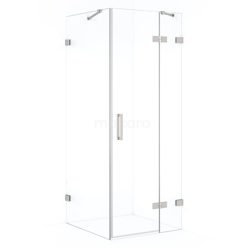 Diamond Shower enclosure | 90x70 cm Stainless steel Clear glass Pivot door Rectangle CDB223607420BR