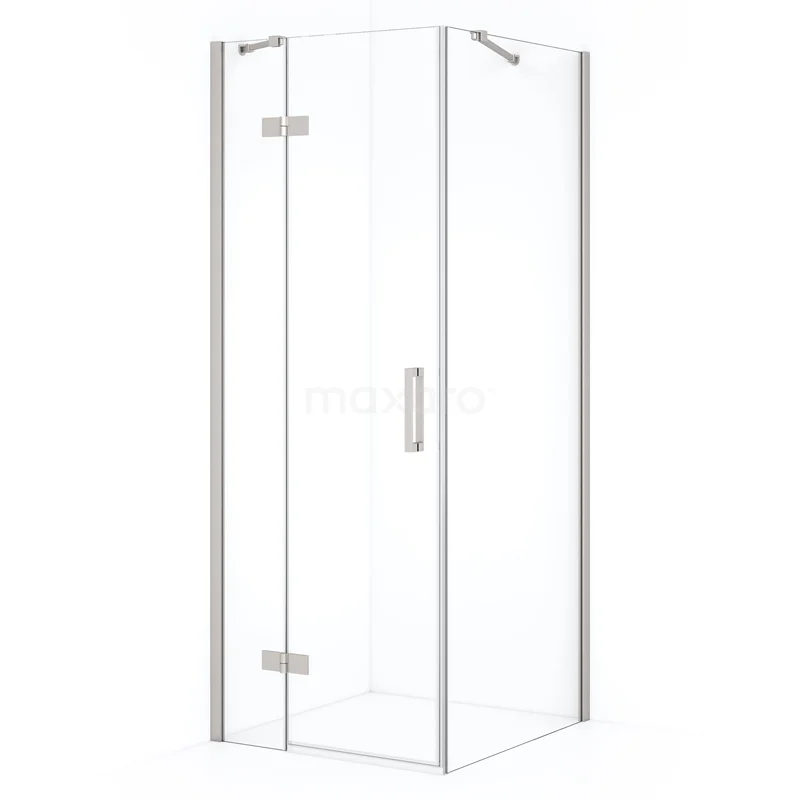 Diamond Shower enclosure | 90x80 cm Stainless steel Clear glass Pivot door Rectangle CDB213608410BR