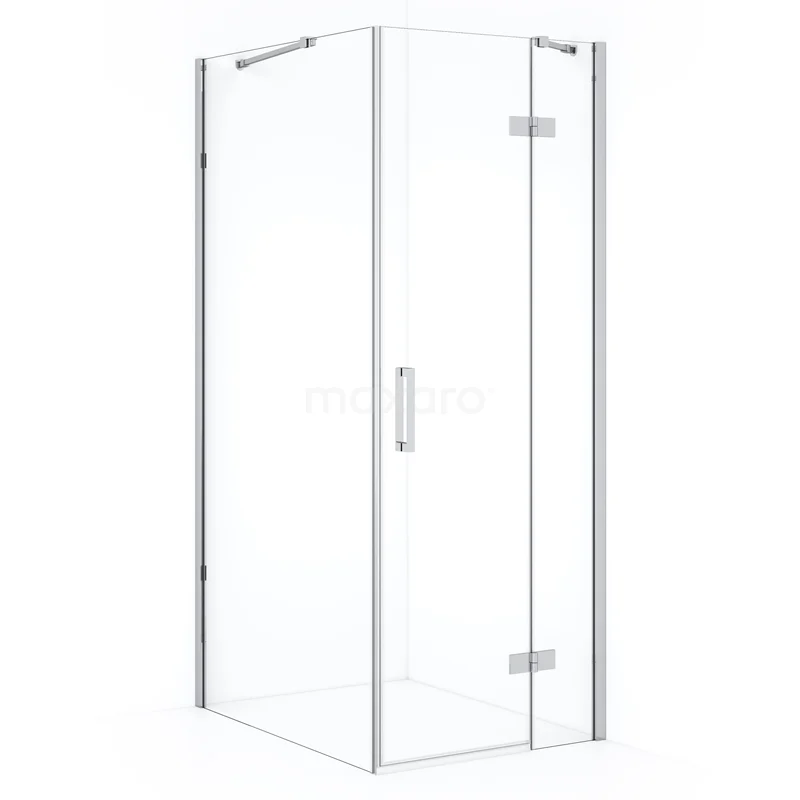 Diamond Shower enclosure | 100x90 cm Chrome Clear glass Pivot door Rectangle CDB223610410C