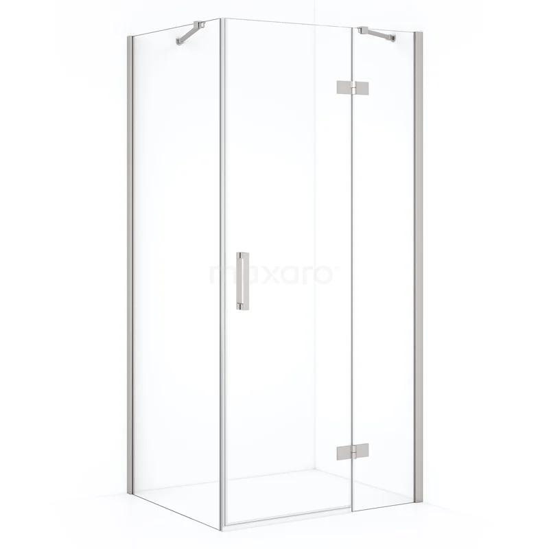 Diamond Shower enclosure | 120x80 cm Stainless steel Clear glass Pivot door Rectangle CDB226608410BR