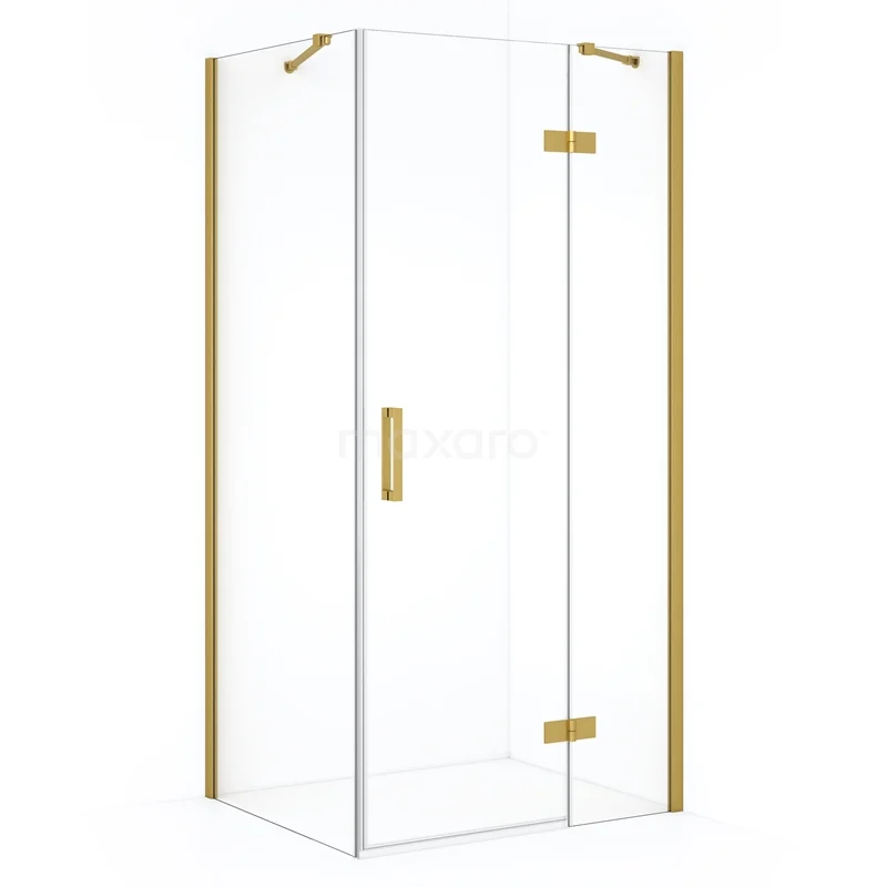 Diamond Shower enclosure | 120x70 cm Gold Clear glass Pivot door Rectangle CDB226607410GGN