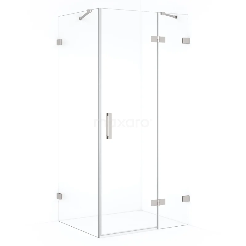Diamond Shower enclosure | 110x70 cm Stainless steel Clear glass Pivot door Rectangle CDB226507420BR