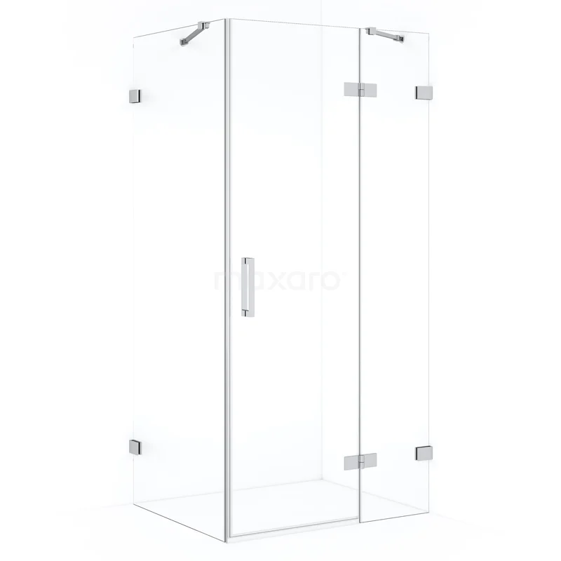 Diamond Shower enclosure | 110x70 cm Chrome Clear glass Pivot door Rectangle CDB226507420C