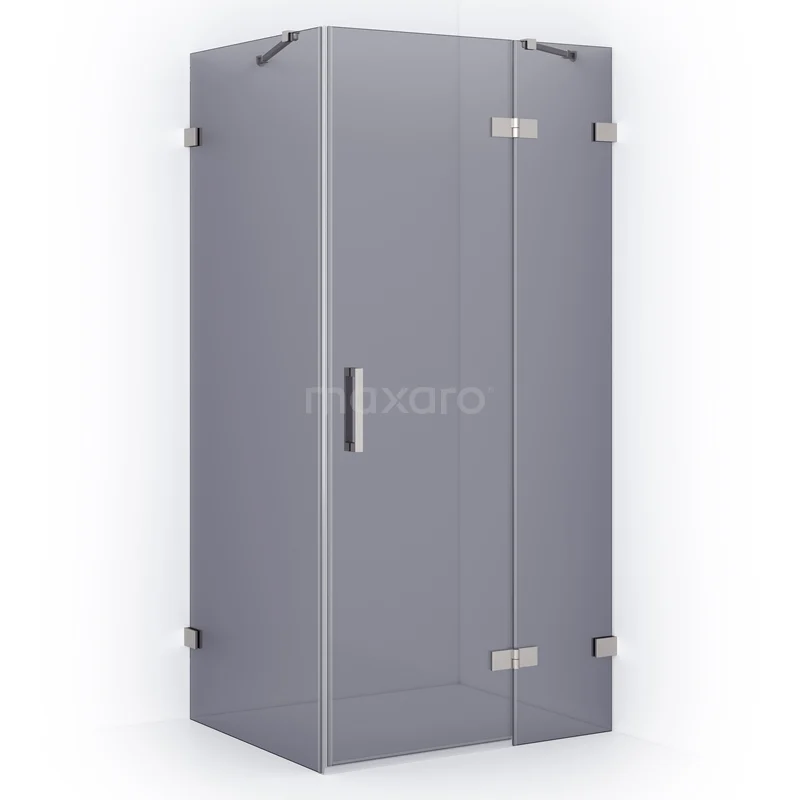 Diamond Shower enclosure | 120x80 cm Stainless steel Smoke glass Pivot door Rectangle CDB226608421BR