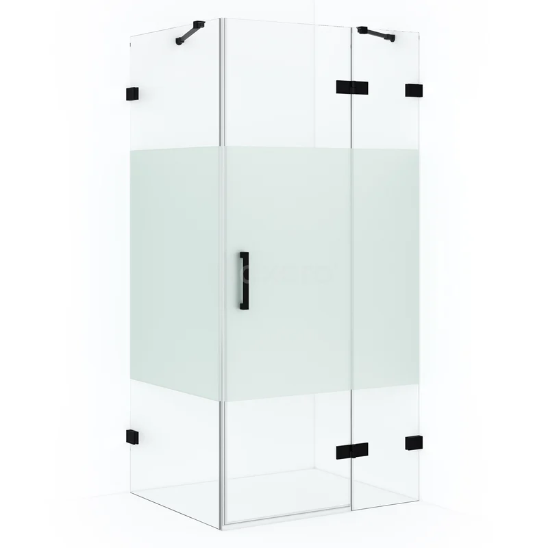 Diamond Duschkabine | 100x80 cm Matt Schwarz Drehtür Rechteck CDB224608423MB Diamond Duschkabine | 100x80 cm Matt Schwarz Drehtür Rechteck CDB224608423MB