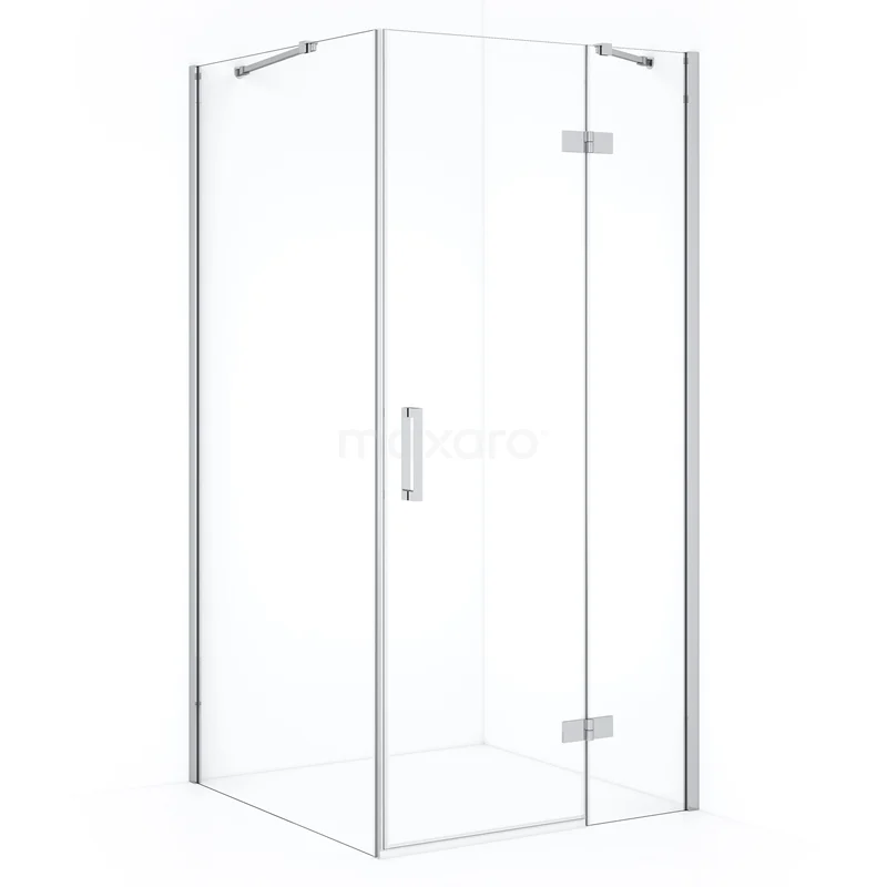 Diamond Shower enclosure | 110x100 cm Chrome Clear glass Pivot door Rectangle CDB226510410C