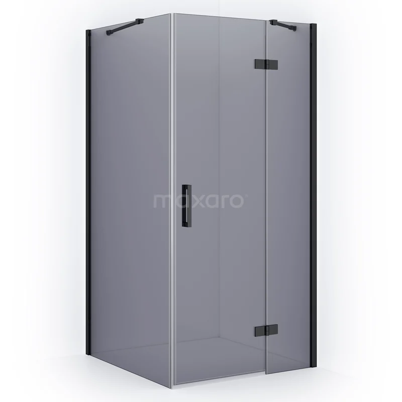 Diamond Shower enclosure | 120x90 cm Black chrome Smoke glass Pivot door Rectangle CDB226609411BCN
