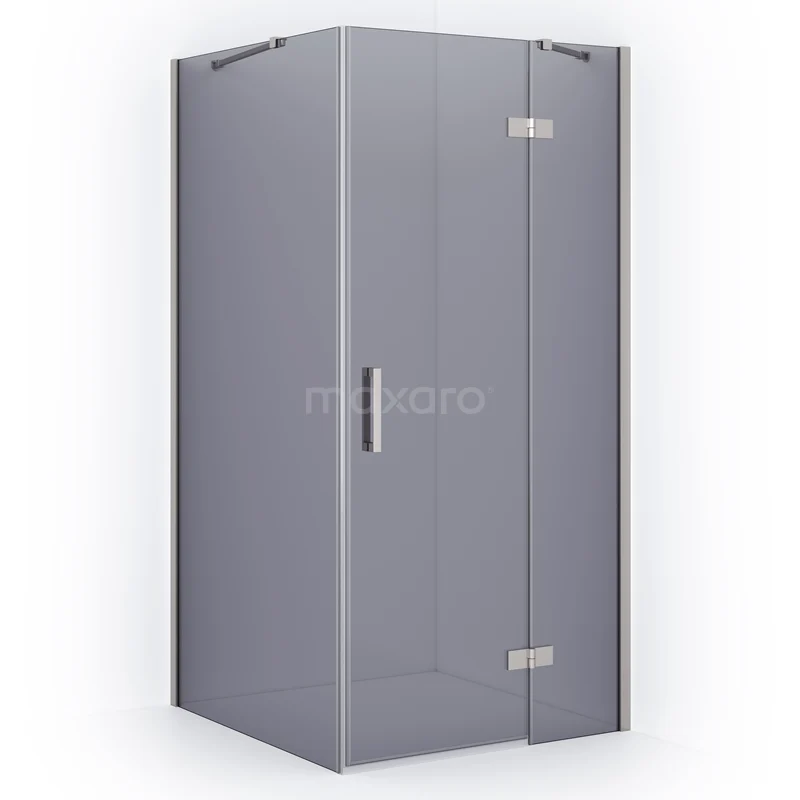 Diamond Shower enclosure | 120x90 cm Stainless steel Smoke glass Pivot door Rectangle CDB226609411BR