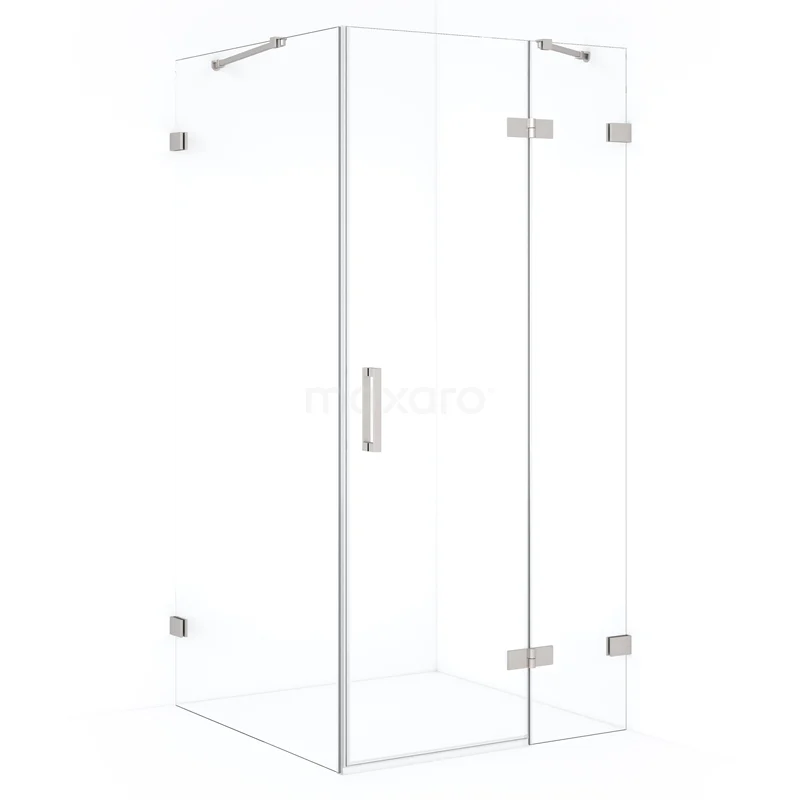 Diamond Shower enclosure | 110x100 cm Stainless steel Clear glass Pivot door Rectangle CDB226510420BR