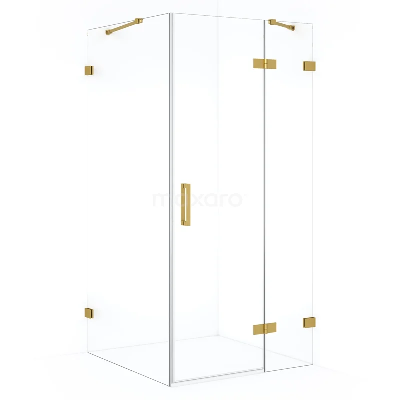 Diamond Shower enclosure | 110x90 cm Gold Clear glass Pivot door Rectangle CDB226509420GG