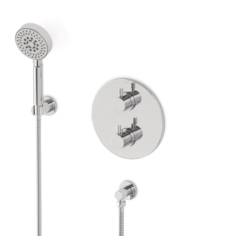 Radius Unterputz-Brausegarnitur | Chrom Thermostatarmatur mit Handbrause 5 Positionen AIC55-00016 Radius Unterputz-Brausegarnitur | Chrom Thermostatarmatur mit Handbrause 5 Positionen AIC55-00016