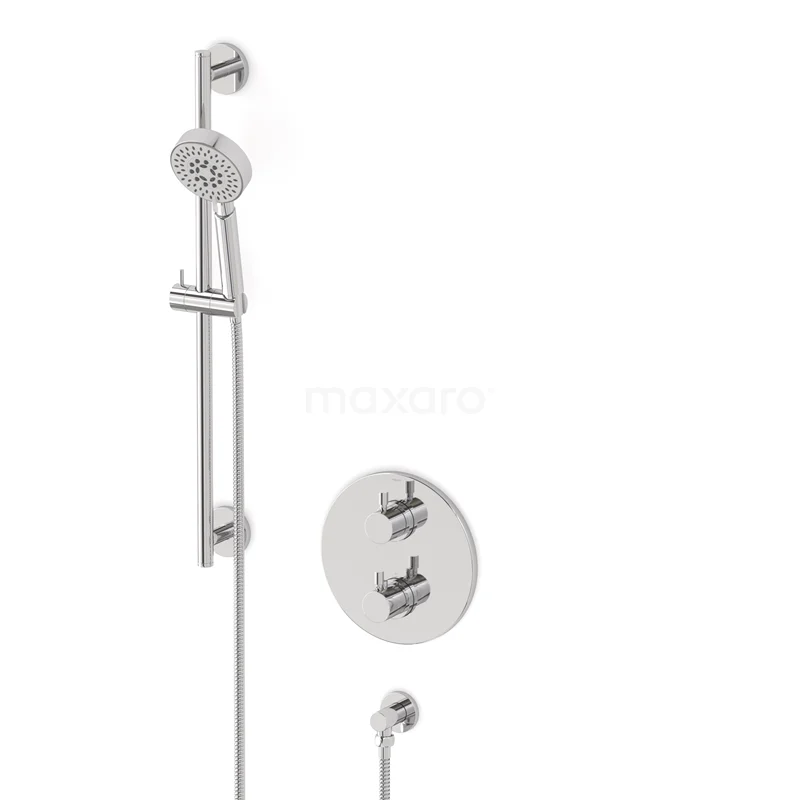 Radius Unterputz-Brausegarnitur | Chrom Thermostatarmatur mit Handbrause 5 Positionen AIC55-00017 Radius Unterputz-Brausegarnitur | Chrom Thermostatarmatur mit Handbrause 5 Positionen AIC55-00017