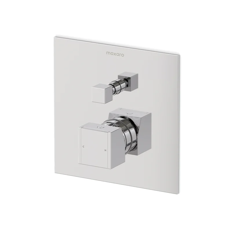 Cubic Badkraan Inbouw | Chroom Eéngreeps Mengkraan met handdouche CIC23-00046 Cubic Badkraan Inbouw | Chroom Eéngreeps Mengkraan met handdouche CIC23-00046