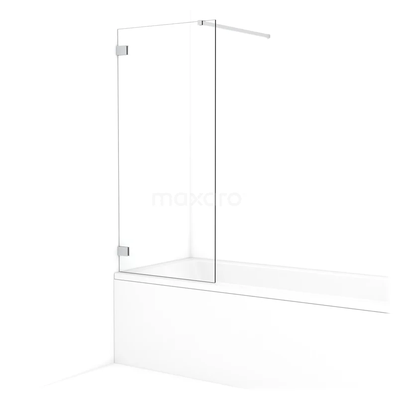 Diamond Bath screen | 70 cm Chrome Clear glass BDA07120C