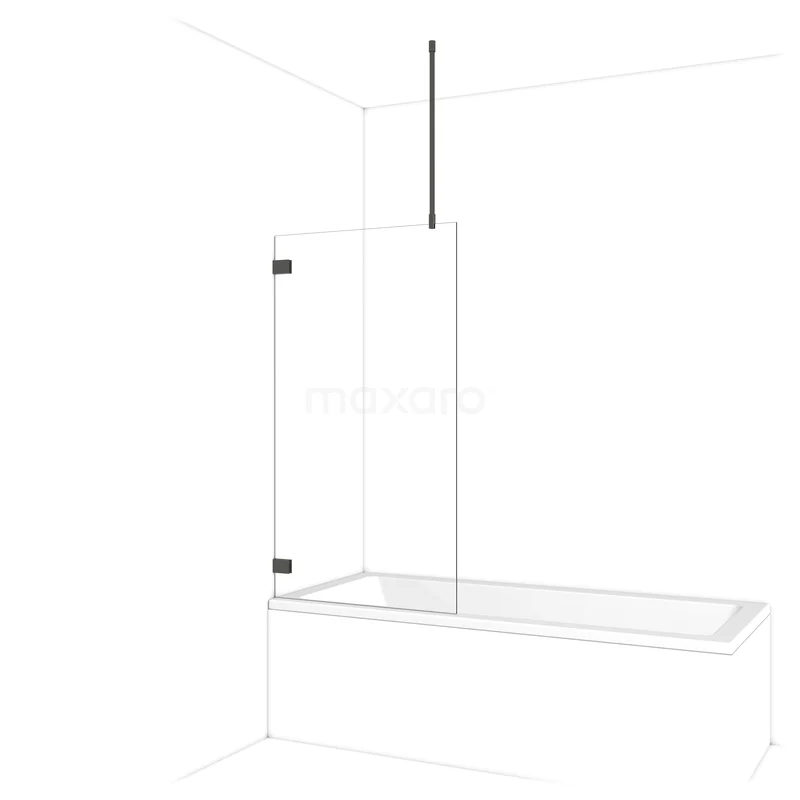 Diamant Badewannenaufsatz | 80 cm Schwarzchrom Klarglas BDA08720BC Diamant Badewannenaufsatz | 80 cm Schwarzchrom Klarglas BDA08720BC