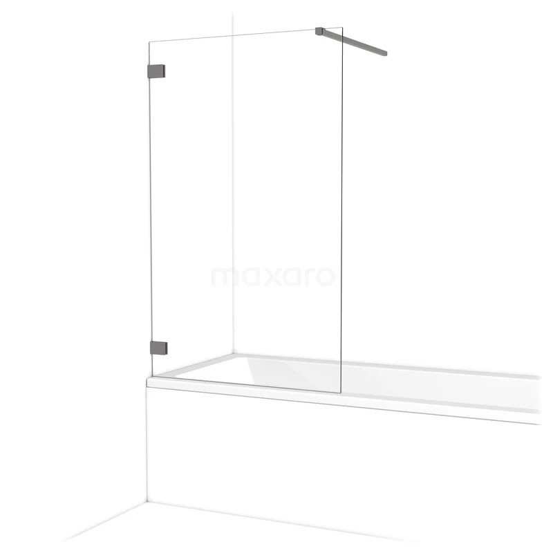 Diamant Badewannenaufsatz | 90 cm Schwarzes Metall Klarglas BDA09120ZM Diamant Badewannenaufsatz | 90 cm Schwarzes Metall Klarglas BDA09120ZM
