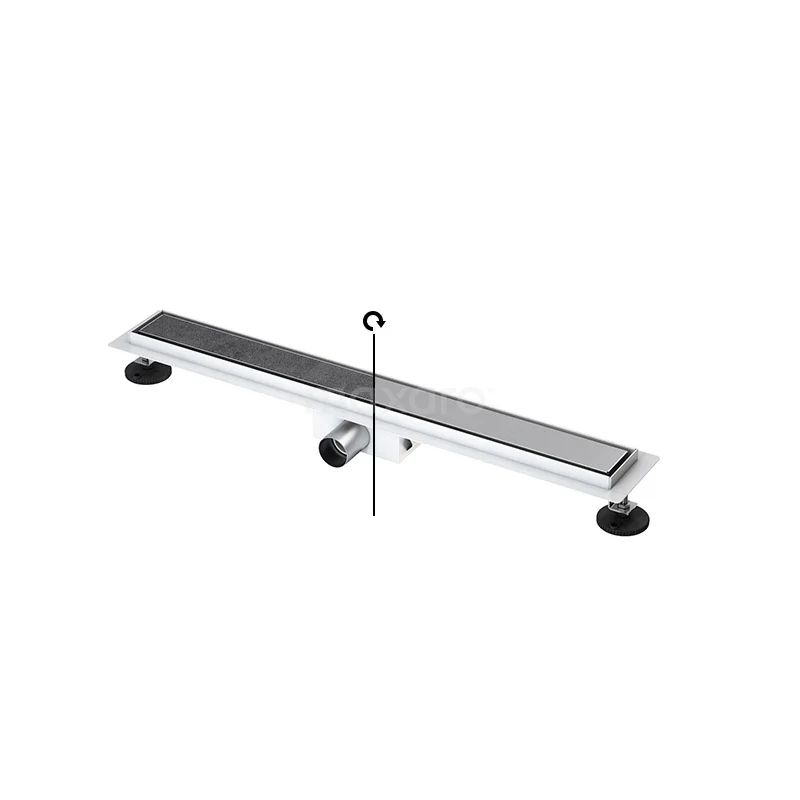 Shower drain with flange edge 70cm Tile and plate grid Stainless steel DFG02-0700