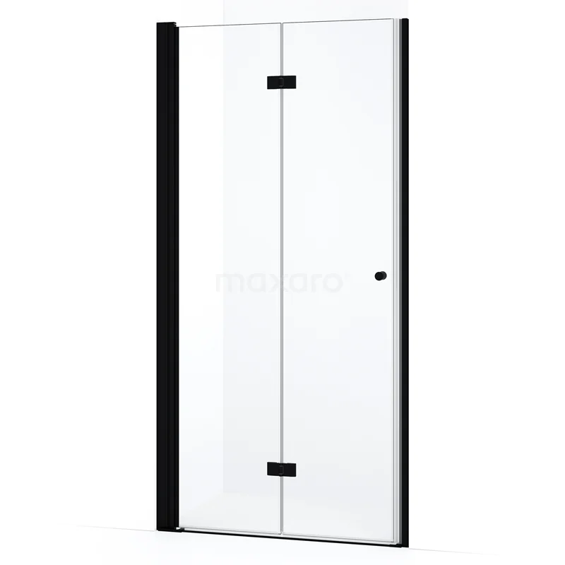 Diamond Shower door | 100 cm Matte black Folding door DDV102110MB