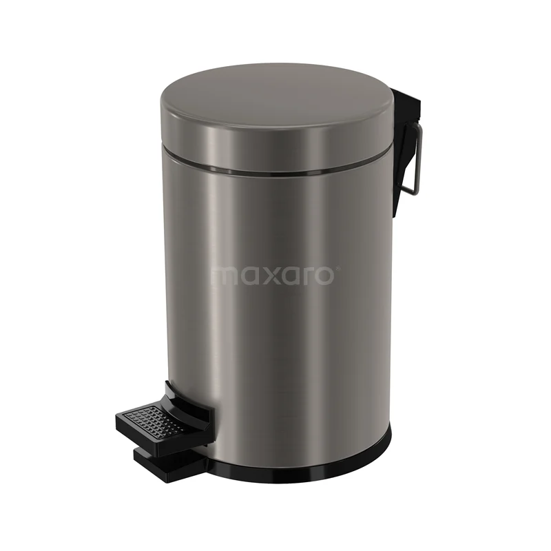 Treteimer Radius Schwarz Steel mit Soft Close für Badezimmer und WC, 3 Liter, Schwarzes Metall 200-5201ZMN Treteimer Radius Schwarz Steel mit Soft Close für Badezimmer und WC, 3 Liter, Schwarzes Metall 200-5201ZMN