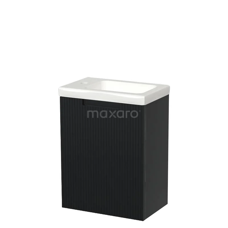 Modulo Pico Toilet unit with basin | 40 cm Matte black Line fronts Ceramic TMW10-00719