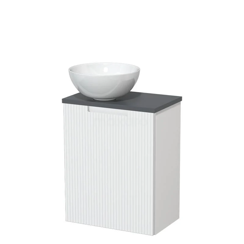 Toilet unit with wash basin | 41 cm Matte white Line front Shiny white Ceramic countertop wash basin Dark grey worktop TMK10-15783 Toilet unit with wash basin | 41 cm Matte white Line front Shiny white Ceramic countertop wash basin Dark grey worktop TMK10-15783