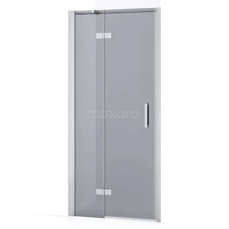 Diamond Shower door | 80 cm Chrome Smoke glass Pivot door DDB21352331C
