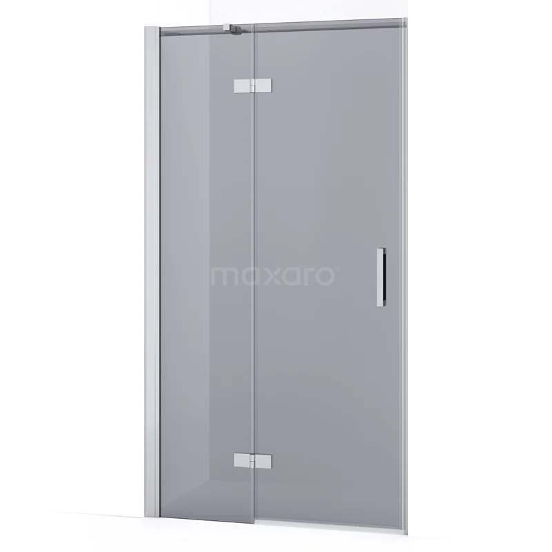 Diamond Shower door | 100 cm Chrome Smoke glass Pivot door DDB21461331C