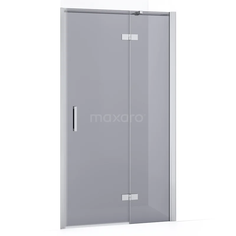 Diamond Shower door | 90 cm Chrome Smoke glass Pivot door DDB22362331C