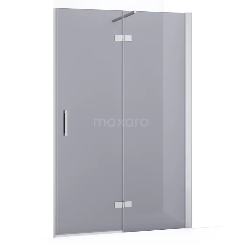 Diamond Shower door | 120 cm Chrome Smoke glass Pivot door DDB22661131C