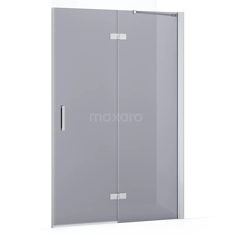 Diamond Shower door | 110 cm Chrome Smoke glass Pivot door DDB22651231C