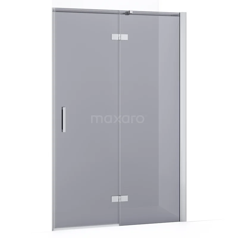 Diamond Shower door | 120 cm Chrome Smoke glass Pivot door DDB22661331C