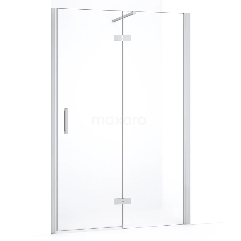 Diamond Shower door | 120 cm Chrome Clear glass Pivot door DDB22662130C
