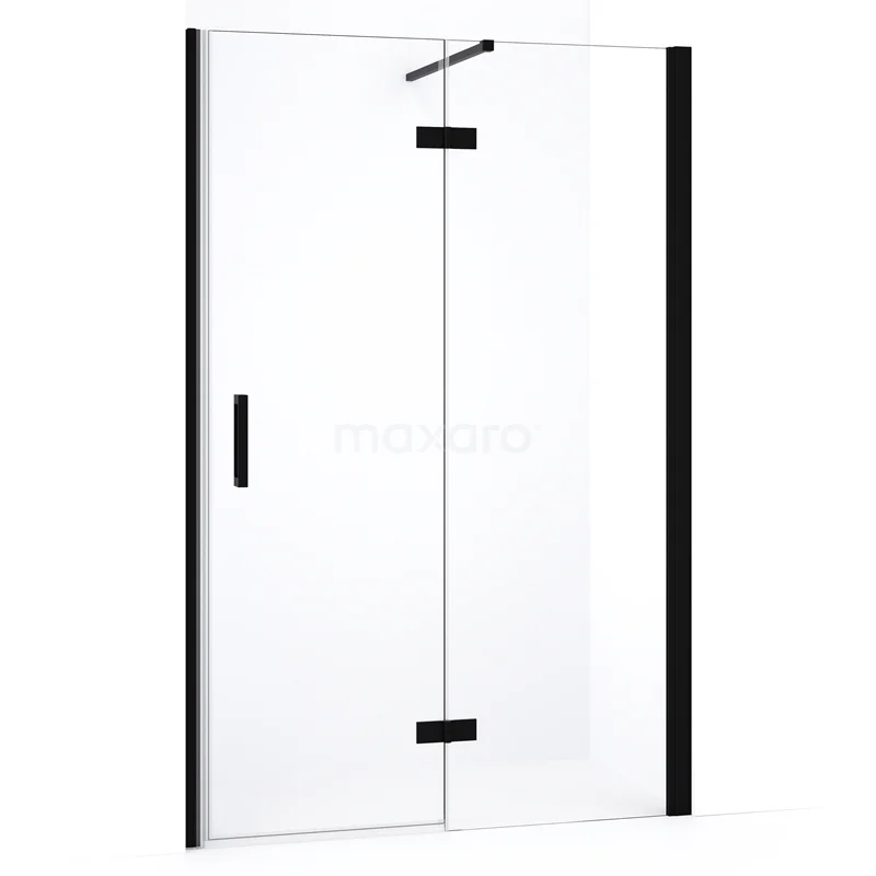 Diamond Shower door | 120 cm Matte black Clear glass Pivot door DDB22662130MB