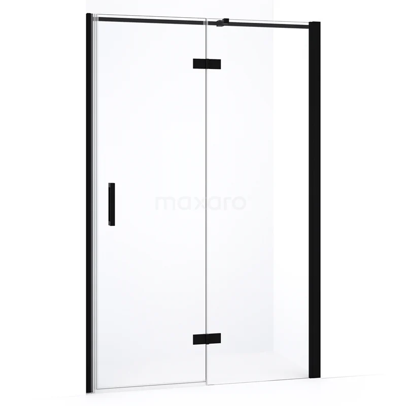 Diamond Shower door | 110 cm Matte black Clear glass Pivot door DDB22652330MB