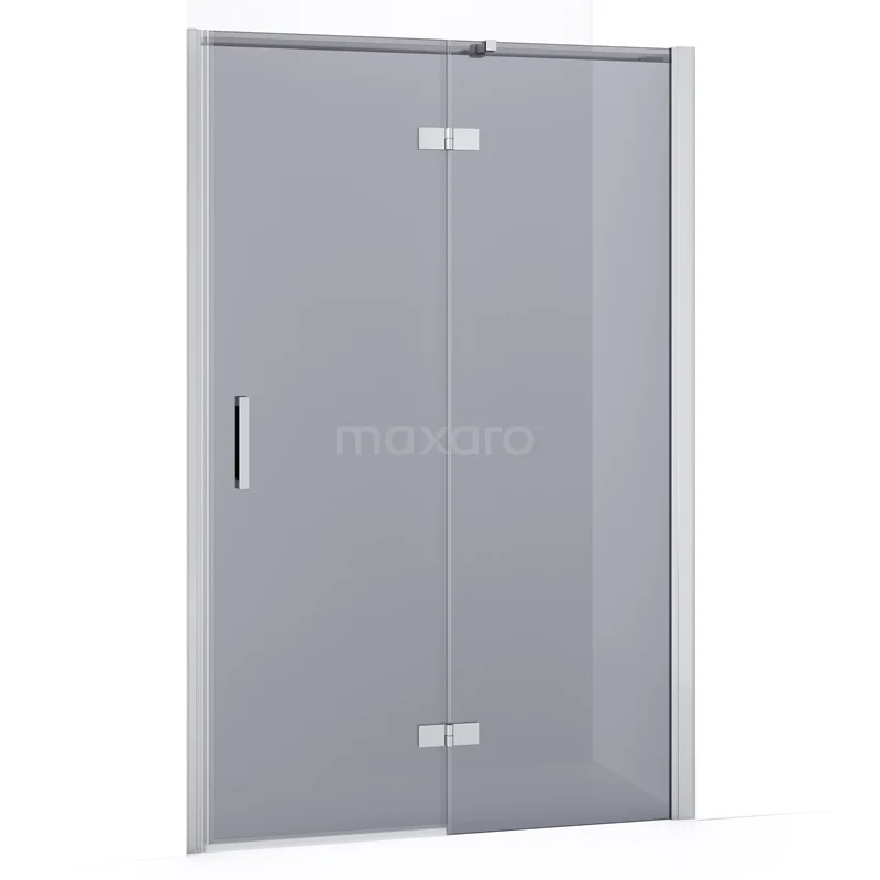 Diamond Shower door | 110 cm Chrome Smoke glass Pivot door DDB22652331C