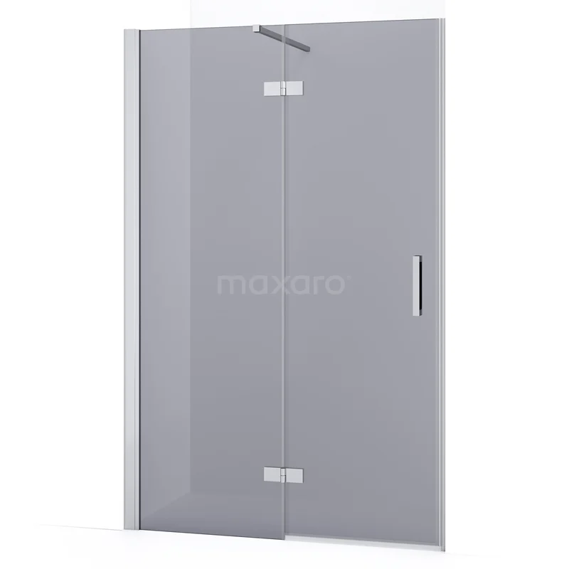 Diamond Shower door | 120 cm Chrome Smoke glass Pivot door DDB21661131C