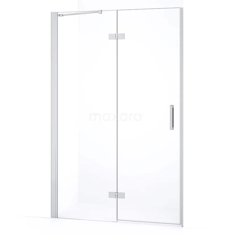 Diamond Shower door | 120 cm Chrome Clear glass Pivot door DDB21661230C