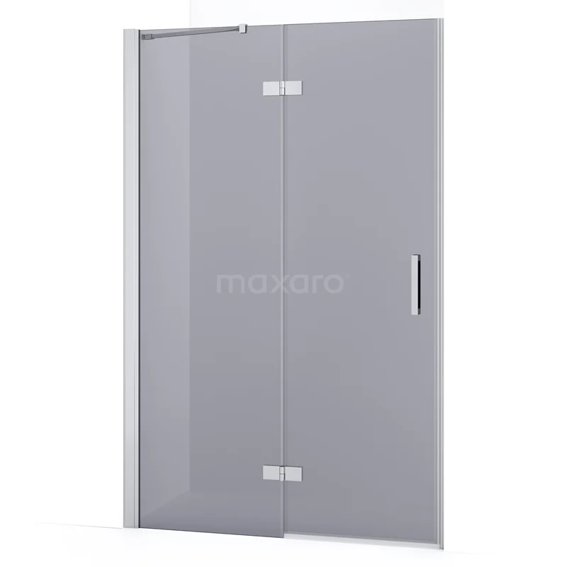 Diamond Shower door | 120 cm Chrome Smoke glass Pivot door DDB21661231C
