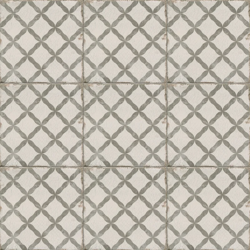 Vintage Retro Grey Vloer-/Wandtegel | 20x20 cm Meerkleurig Decor 502-060104