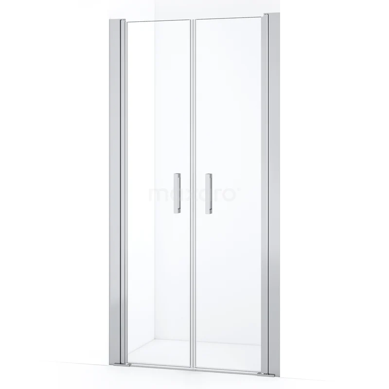 Diamond Shower door | 90 cm Chrome Clear glass Bi-fold door DDE10404210CN