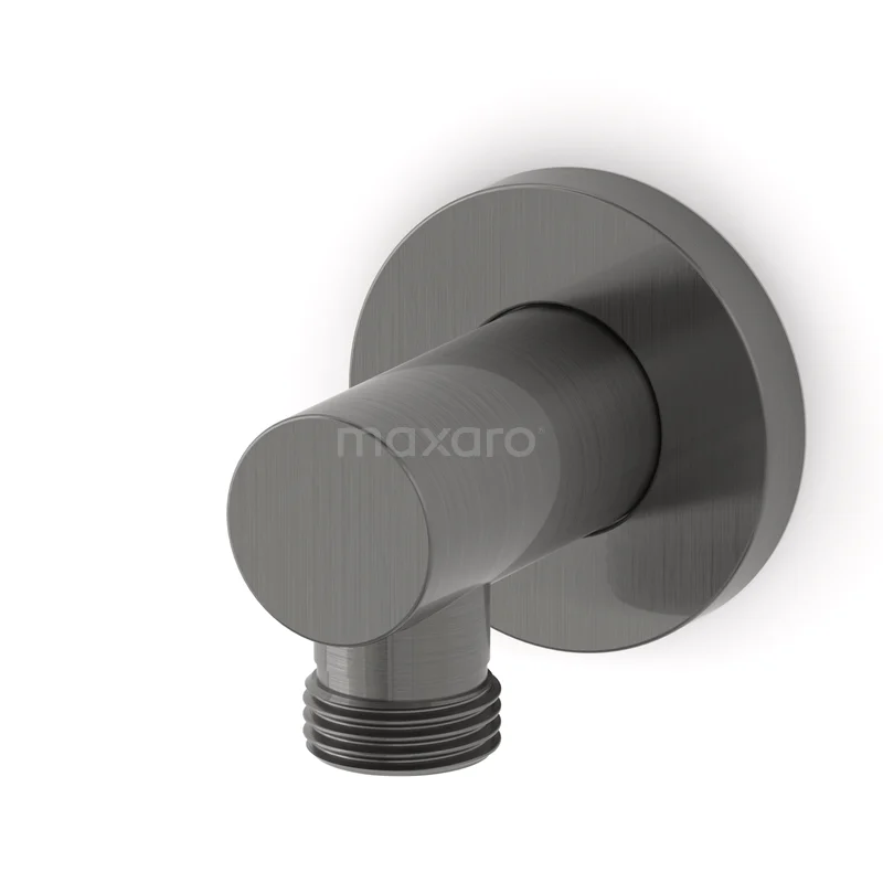 Shower hose Connector Radius Black Steel, Wall-mounted, Black metal 55.156.600ZMN