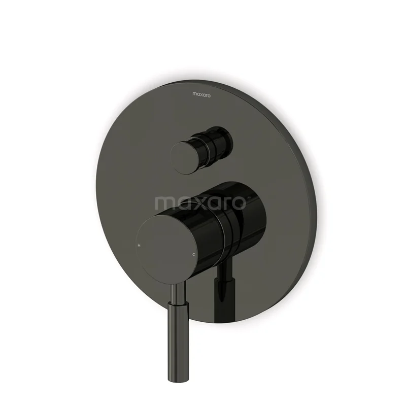 Unterputz Duscharmatur Radius Schwarz Chrom, Einhebelmischbatterie, Schwarzchrom 55.151.101BCNS Unterputz Duscharmatur Radius Schwarz Chrom, Einhebelmischbatterie, Schwarzchrom 55.151.101BCNS