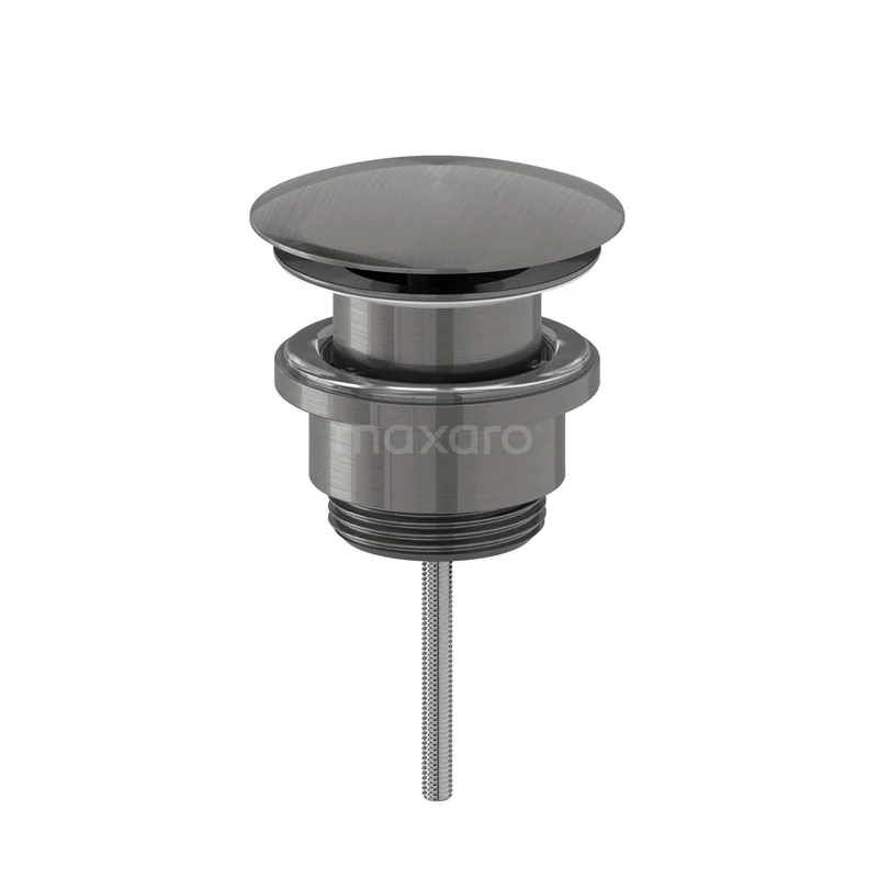 Waste plug Non-closable Black metal Round 99.000.504ZM